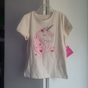 Size 6 NWT Valentine's Day Shirt Hearts Unicorn